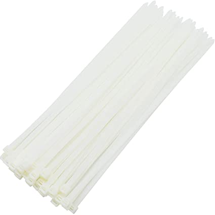 Cable Zip Ties 12 inch Heavy Duty, White Zip Ties (150 Pack), 40lb Tensile Strength, Self-Locking Nylon Cable Wire Ties, Plastic Wire Ties Wraps with UV Resistant for Indoor or Outdoor