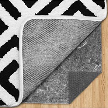 Gorilla Grip Extra Plush Felt and Natural Rubber Pad Protects Floors, Reduce Noise, .25 Inch Thick Cushioned Gripper, 4x6 FT Hardwood Area Rugs, Cushion Support Rug Pads for Hard Floor Under Carpet