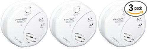 First Alert SCO5CN Combination Smoke and Carbon Monoxide Alarm, Battery Operated-3 Pack, Pack of 3