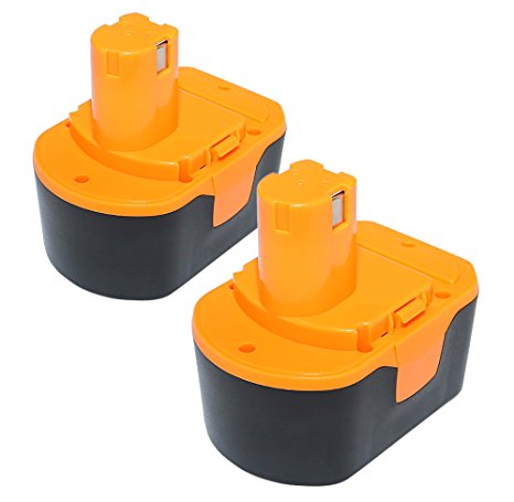 efluky 2Pack 3.0Ah 14.4V Ni-Cd Replacement Power Tool Battery for Ryobi 130224010 130224011 130281002 1314702 1400144 1400655 1400656 1400671 4400011