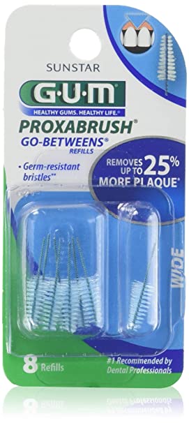 GUM Go-Betweens Proxabrush Refills Wide - 8 ct, Pack of 3