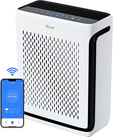 LEVOIT Air Purifiers for Home Large Room Bedroom Up to 1110 Ft² with Air Quality and Light Sensors, Smart WiFi, Washable Filters, H13 True HEPA Filter Removes 99.97% of Allergy, Pet Hair, Vital100S