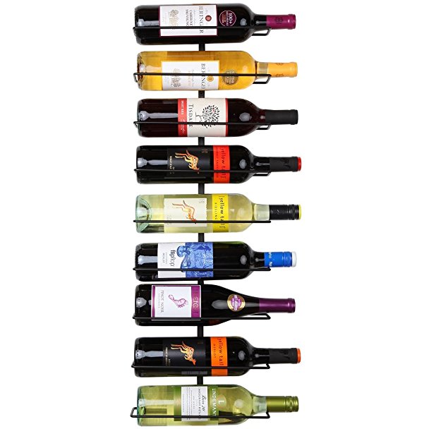 Home-X 9 Bottle Wall Mounted Wine Rack