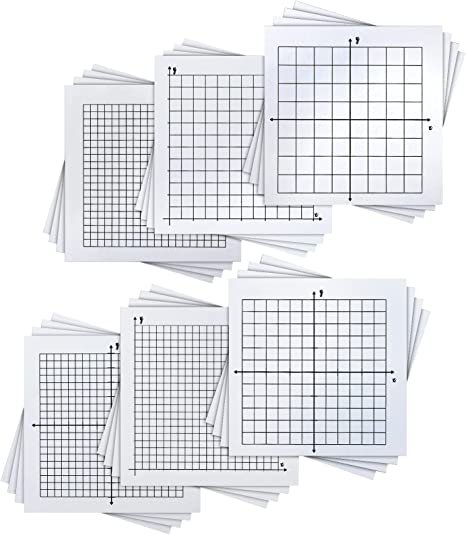 24 Pads Graph Paper Sticky Note Pads 600 Sheets 3 x 3 Inch Mini Graph Pads Adhesive Grid Variety of X Y Axis Coordinate Grid Notepad for Office School Supplies, 6 Designs