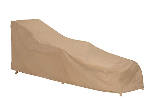 Protective Covers Weatherproof Double Chaise Lounge Cover, Tan