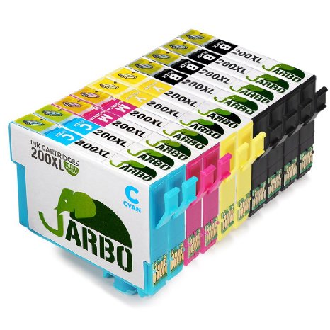 JARBO 2Set 2Black Compatible for Epson Ink Cartridges 200XL High Capacity Used in Epson XP-410 XP-300 XP-310 XP-400 XP-200 WF-2540 WF-2530 WF-2520