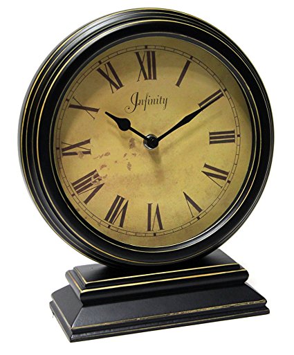 Infinity Instruments The Dais - Distressed Round Table Clock