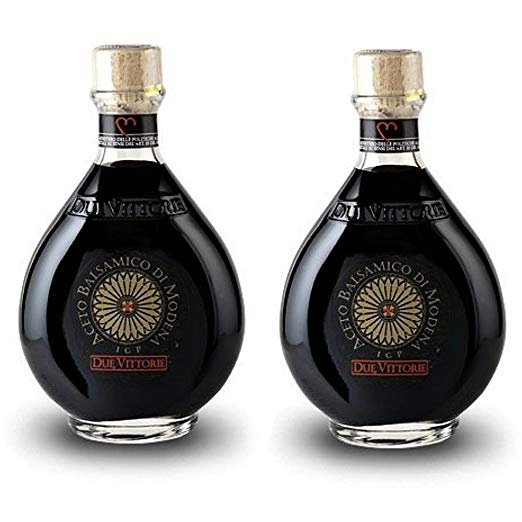 Due Vittorie Oro Gold Balsamic Vinegar Imported from Italy without Pourer, 8.45fl oz / 250ml (pack of 2)