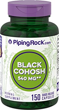 Piping Rock Black Cohosh 540 mg 150 Quick Release Capsules Herbal Supplement