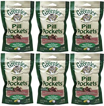 Greenies Salmon Cat Pill Pockets 9.6 oz (6x1.6 oz Bags)