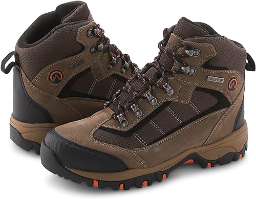 Nevados XP Men's Lakewood Mid High Waterproof Hiking Boots | Lightweight for Trail, Walking, Summer Outdoors | Comfortable w/Memory Foam | Rugged Carbon Rubber Sole