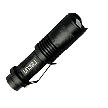 Tactical FlashLight,Refun SK98 High-Powered Rechargeable Flashlight, Water Resistant outdoor tac light LED flashlight,,Handheld Flashlight with Zoom Function and 5 Modes (Rechargeable 18650 Battery and Charger Included)
