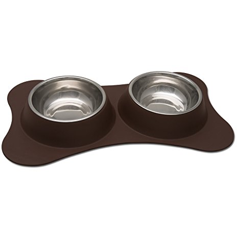 Loving Pets Bone Shaped Flex Diner for Dogs, Small