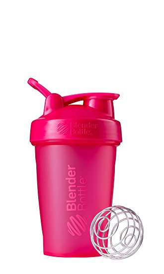 BlenderBottle Classic Loop Top Shaker Bottle, Full Color Pink, 20-Ounce Loop Top