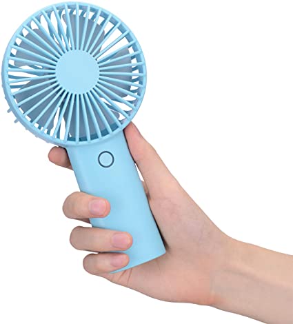 Mini Hand Fan, 4000mAh Battery Operated Speed Adjustable USB Rechargeable Personal Fan for Indoor Outdoor Travelling, Summer Gifts for kids Men Women (Blue)