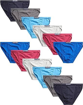 U.S. Polo Assn. Men's Underwear - 12 Pack Low Rise String Bikini Briefs (S-XL)