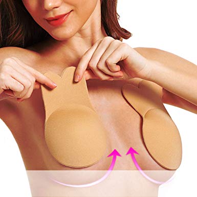 Strapless Bra Sticky Adhesive Invisible Push up Bra for Backless or Strapless Dresses,Tops etc.