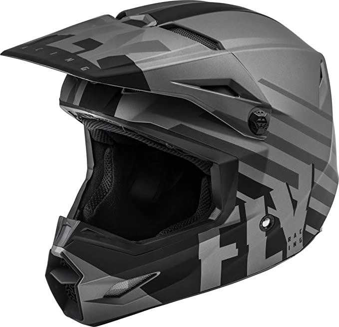 Fly Racing Kinetic Thrive Helmet (Matte Dark Grey/Black, Small)