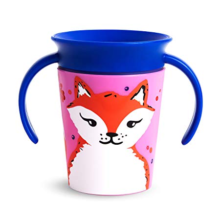 Munchkin Miracle 360 WildLove Trainer Sippy Cup, 6 Ounce, Red Fox