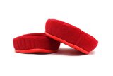Brainwavz Replacement Memory Foam Earpads - Suitable For Many Other Large Over The Ear Headphones - AKG HifiMan ATH Philips Fostex Red Velour