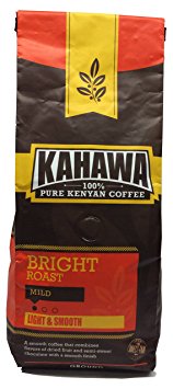 KAHAWA Kenya Coffee, Mild Roast, Light Roast, Ground Coffee, 100% Arabica Coffee, Kenya AA, Specialty Coffee, Premium Coffee, Single Origin, Direct Fair Trade, 12 Ounce