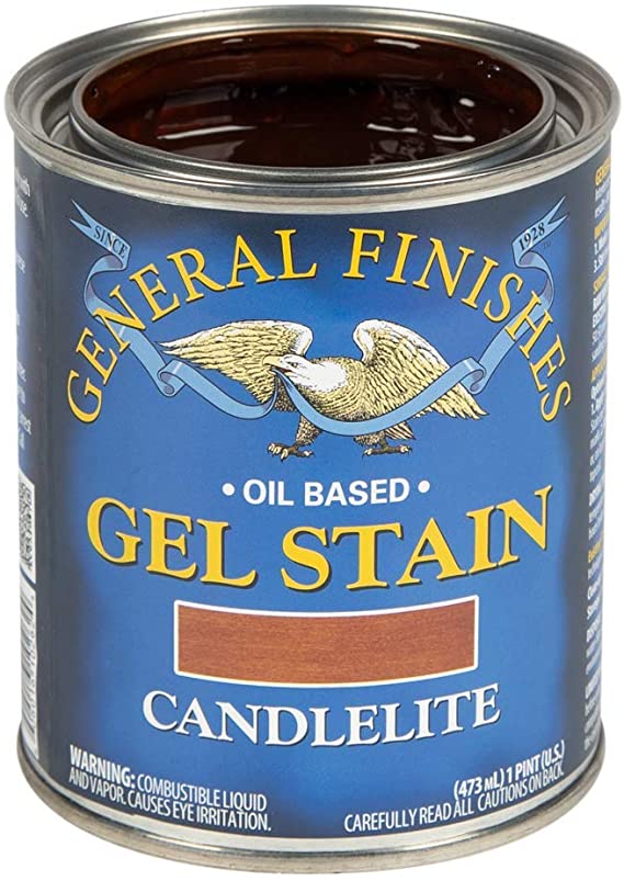 General Finishes Oil Base Gel Stain, 1 Pint, Candlelite