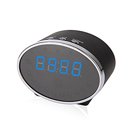 720p HD WiFi Smartphone Ready Alarm Clock with IR Night Vision Hidden Nanny Cam with Live Steam & Motion Detection