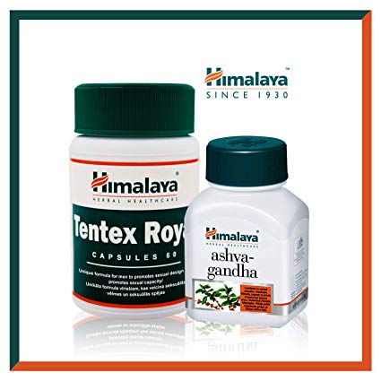 Himalaya Tentex Royal   Ashwagandha - More Powerful Natural Performance Booster for Men - Promotes Enhancement to Your Desire, Energy & Stamina Levels 60 Caps