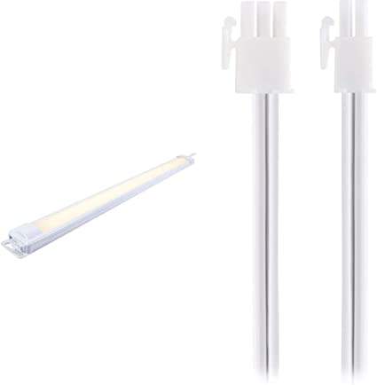 Enbrighten Premium Linkable Under Cabinet Fixture, 3000K Bright White, 38848-T1 & UltraPro 12 inch Under Cabinet Light Linking Cord, LED, Plug-in, 47167 , White