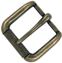 Tandy Leather Solid Antique Brass 1-1/2" Napa Roller Buckle 1643-09