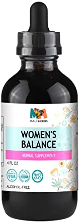 Women's Balance Tincture Alcohol-Free Liquid Extract 4 fl oz (Vitex, Dong Quai, Maca, Rhodiola, Ashwagandha, Motherwort, Milk Thistle