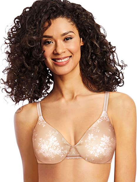 Bali One Smooth U Underwire Bra, Smoothing Shapewear Bra, Concealing Full-Coverage Bra with Front-to-Back Smoothing