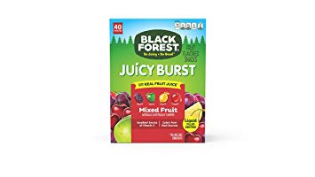 Black Forest Medley Juicy Center Fruit Snacks, Mixed Fruit Flavors, 0.8 Ounce Bag, 40 Count