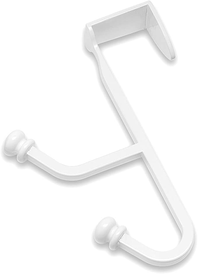 Whitmor Over the Door Double Hook, White