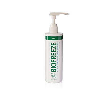Biofreeze Pain Relief Gel for Arthritis, 16 oz. Bottle with Pump, Fast Acting Cooling Pain Reliever for Muscle, Joint, & Back Pain, Cold Topical Analgesic with Original Green Formula, 4% Menthol