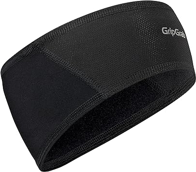 GripGrab Thermal Winter Cycling Headband with Windproof Forehead Lightweight Under Helmet Bicycle Head Band Running Headband