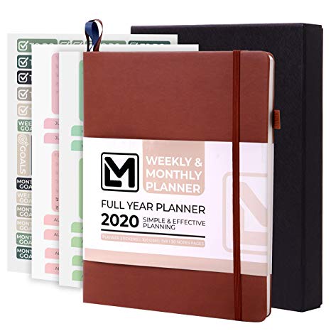 2020 Planner Little More – 7"x 9" Luxurious Weekly & Monthly Planner with Productivity & Calendar Stickers in Gift Box - Daily Agenda Guaranteed to Get You Organized-Thick Paper, Inner Pocket (7 * 9)