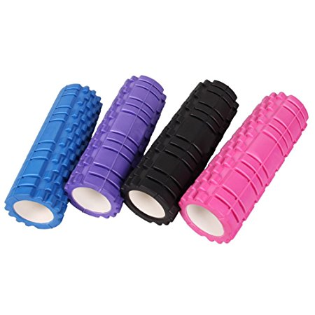 Norbi Exercise Foam Roller 12'' x 4'' For Physical Therapy Muscle Tissue Massage Soothes