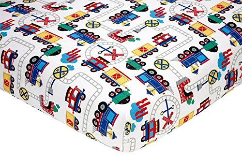 CHOO CHOO (FITTED SHEET ONLY) Size TODDLER or CRIB Everything Kids Boys or Girls Kids Bedding