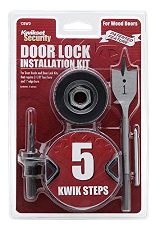 Kwikset 130WD INSTL KIT WOOD DR Wood Door Lock Installation Kit