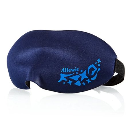 Allewie 3D Contoured Sleep Mask, Ultra Soft Memory Foam Eye Mask with Adjustable Velcro Strap