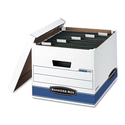 Bankers Box Hang'N'Stor Medium-Duty Storage Boxes, Letter/Legal, 4 Pack  (00785Â )