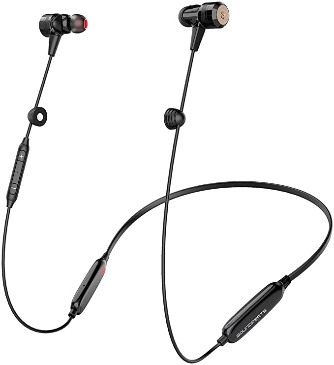 SOUNDPEATS Explorer Lite Wireless Bluetooth 5.0 Immersive Headphone, Stereo Haptic Bass Sound, Subwoofer in-Ear Earphones with Dual Drivers, CVC 6.0 Built-in Mic, Neckband Sports Earbuds for Running