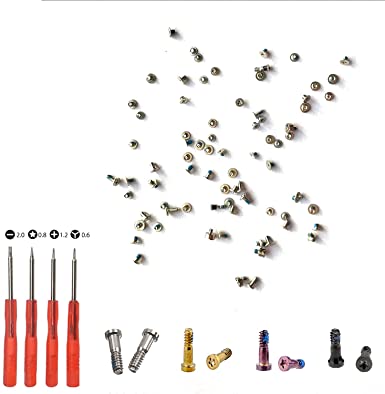 Replacement Screws for iPhone 8 Plus,Including Battery Replacement Screws,Screen relacement Screws Full Set with Bottom Pentalobe Screws,