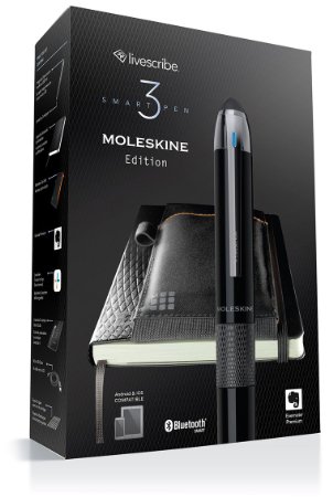 Livescribe 3 Smartpen Moleskine Edition for iOS & Android Phones &Tablets (APX-00019)