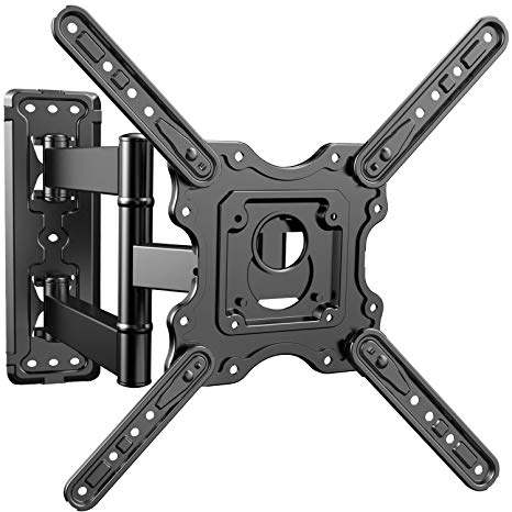 PERLESMITH Heavy Duty TV Wall Mount for Most 32-55 Inch TVs with Swivels Tilts & Extends - Full Motion TV Mount with Robust Design - Fits LED, LCD, OLED 4K TVs Up to 88 lbs Max VESA 400x400