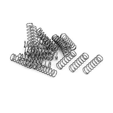 uxcell Compression Spring,304 Stainless Steel,6mm OD,0.6mm Wire Size,20mm Free Length,Silver Tone,20Pcs