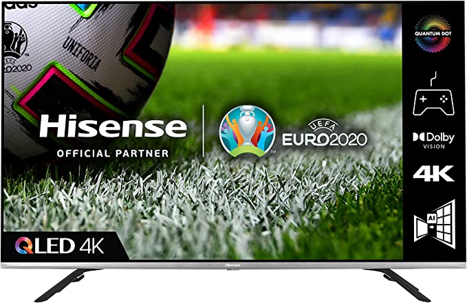 HISENSE 50E76GQTUK QLED Gaming Series 50-inch 4K UHD Dolby Vision HDR Smart TV with YouTube, Netflix, Freeview Play and Alexa Built-in, HDMI 2.1, Bluetooth and WiFi, TUV Certificated (2021 NEW)