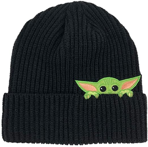 Star Wars Baby Yoda Beanie - Baby Yoda Peek Beanie, Adjustable - (Unisex)