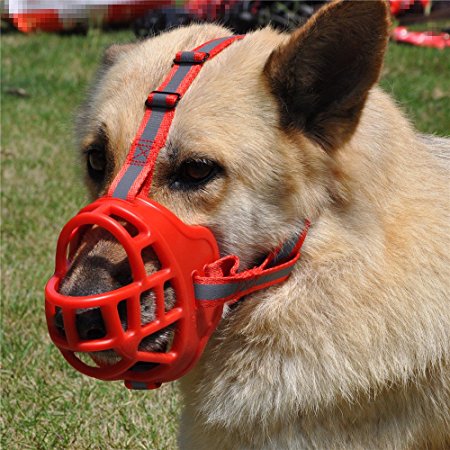JYHY Soft Silica Gel Dog Muzzles,Adjustable Anti Biting Chewing Barking Training Dog Muzzle
